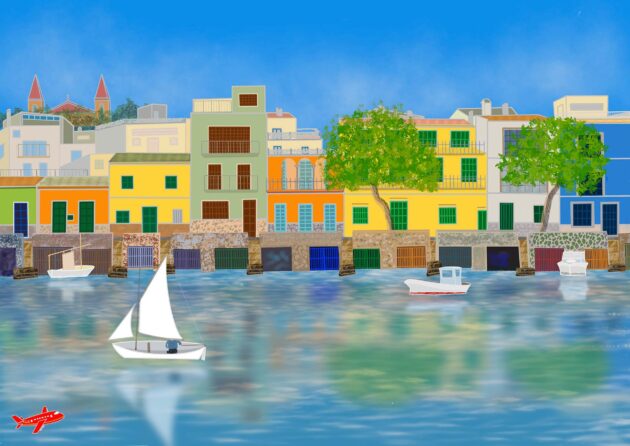 Travelpaintings - Gabriele Schreiber - Es Riueto Portocolom Mallorca, Spanien - 001