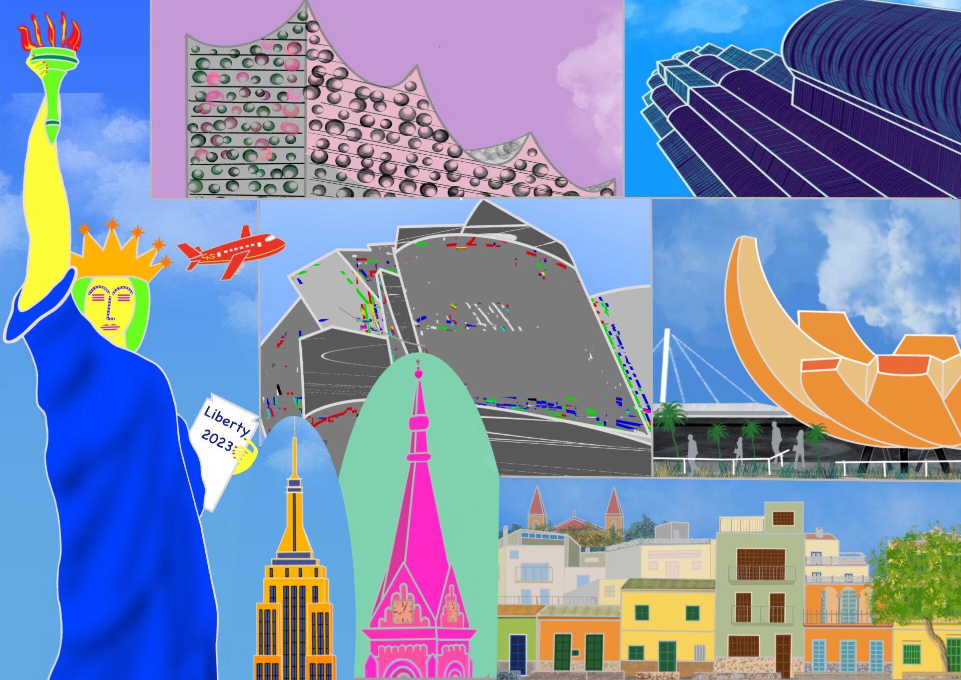 Collage 2025 - Digital Painting - Gabriele Schreiber - TravelPaintings