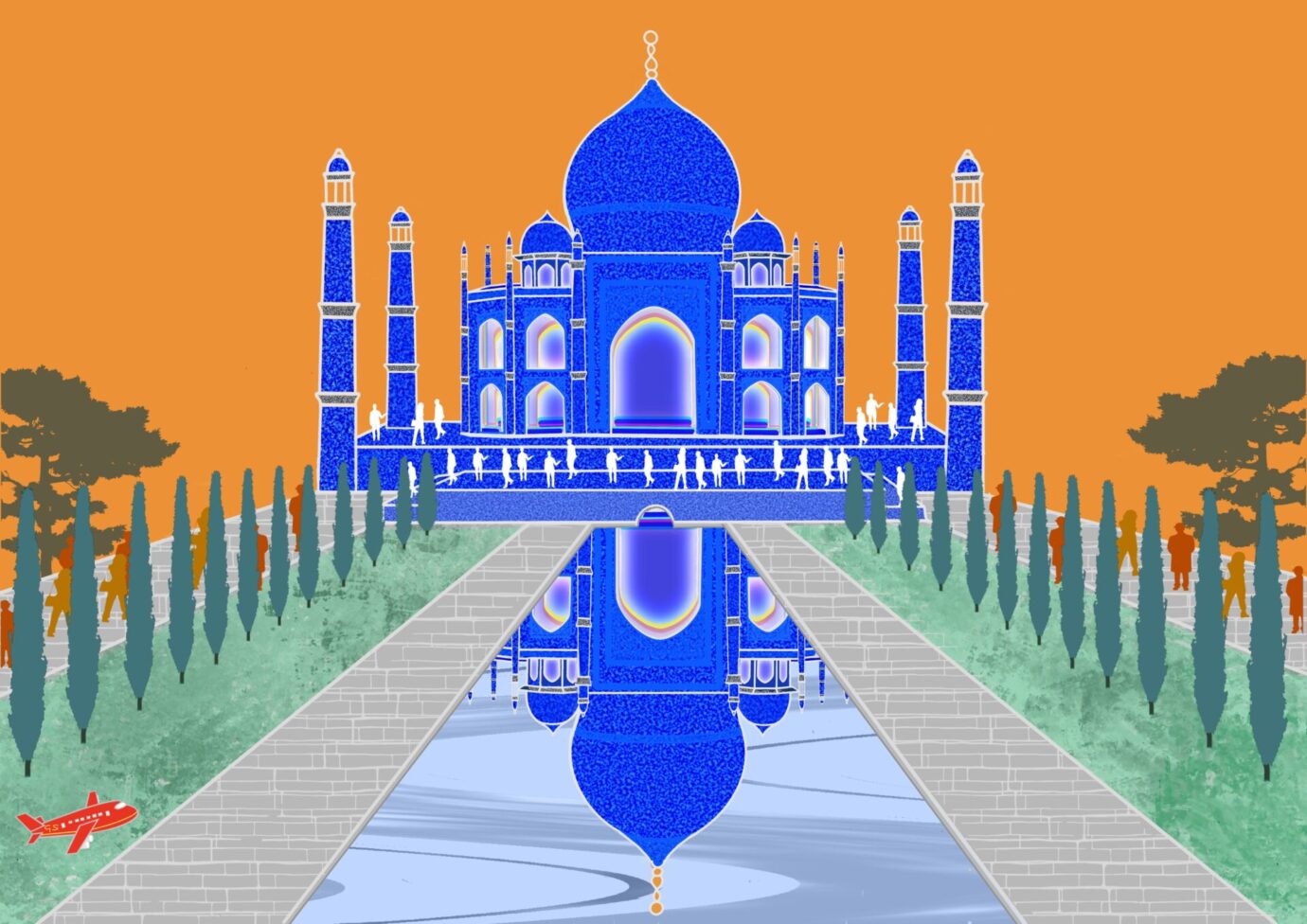 Travelpaintings-Gabriele Schreiber-Taj Mahal, India 002