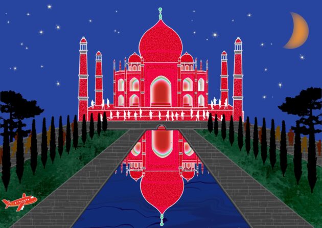 Travelpainting-Gabriele Schreiber-Taj Mahal India 001