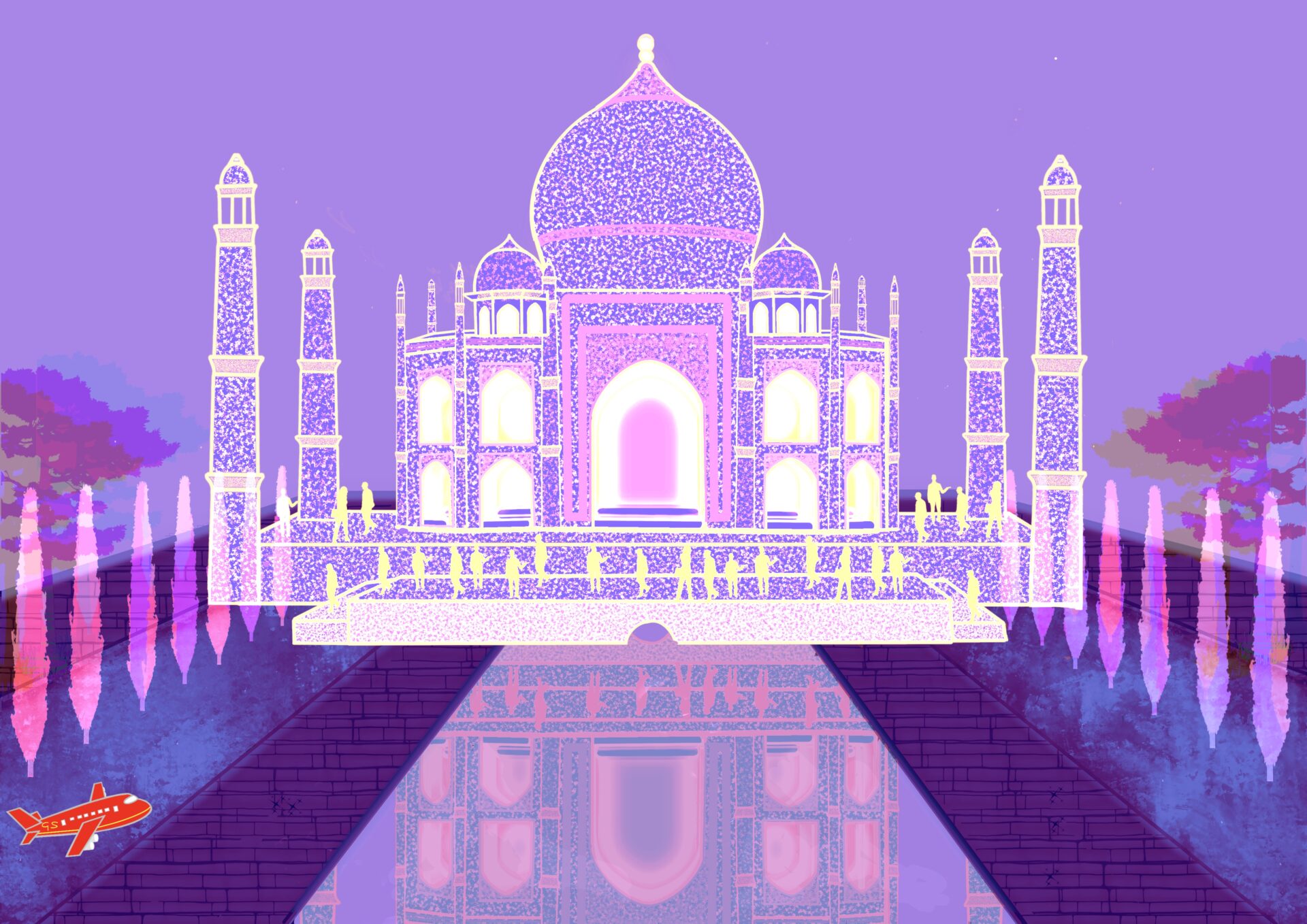 Taj Mahal in Agra (Indien /India -digital painting - Gabriele Schreiber - travelpaintings - 01