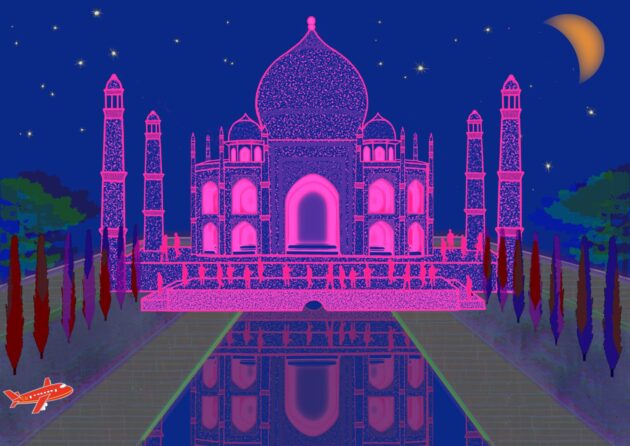Taj Mahal in Agra (Indien /India) - digital painting -Gabriele Schreiber -travelpaintings -03