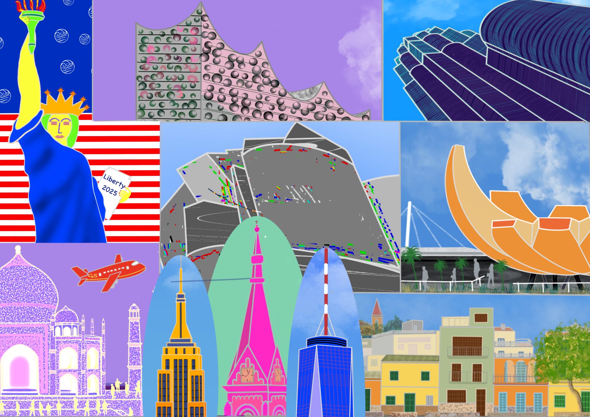Collage 2025 - Digital Painting - Gabriele Schreiber - TravelPaintings